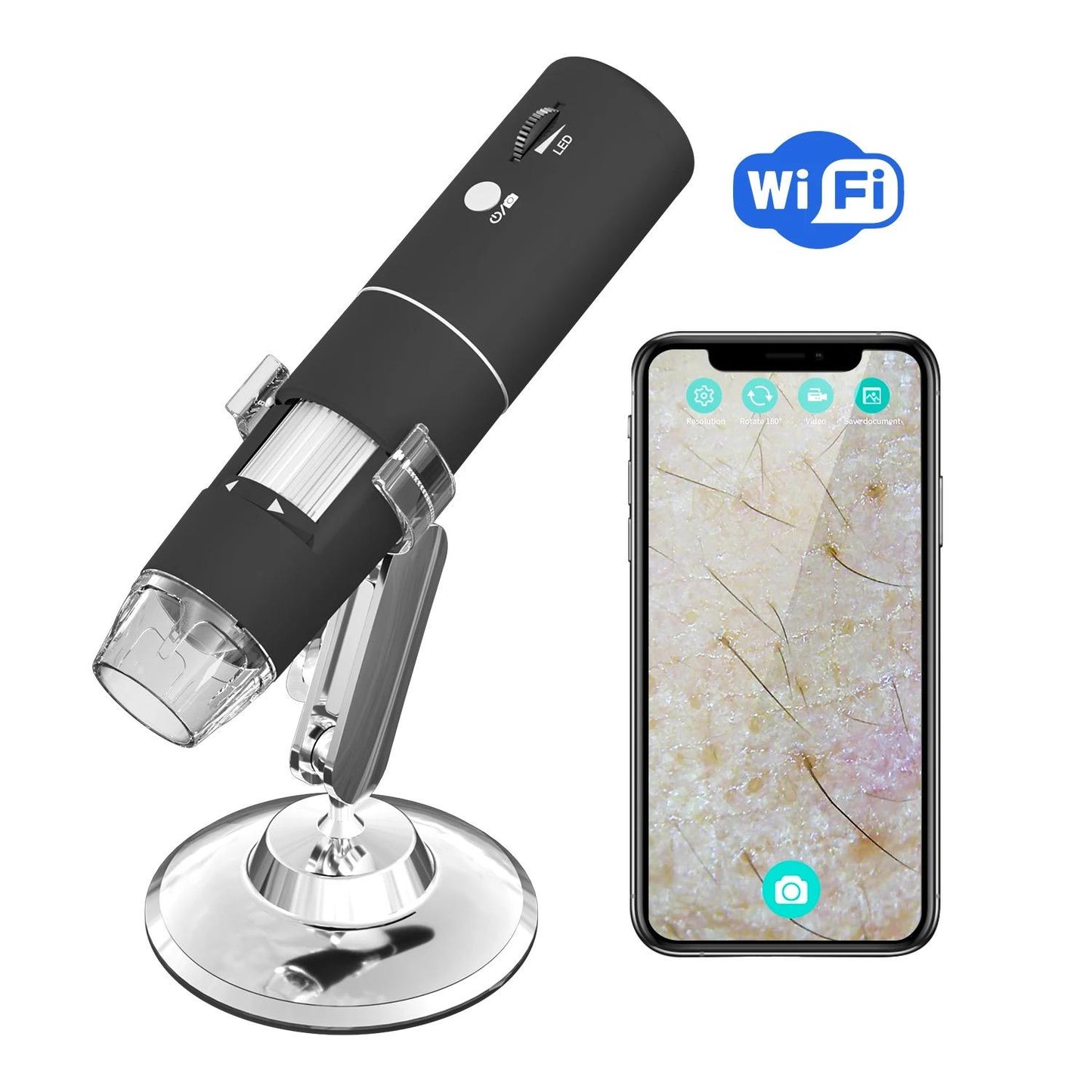Headspa Scalp Scanner – Draadloze WiFi Microscoop tot 1000×-Hairandnatureb2b