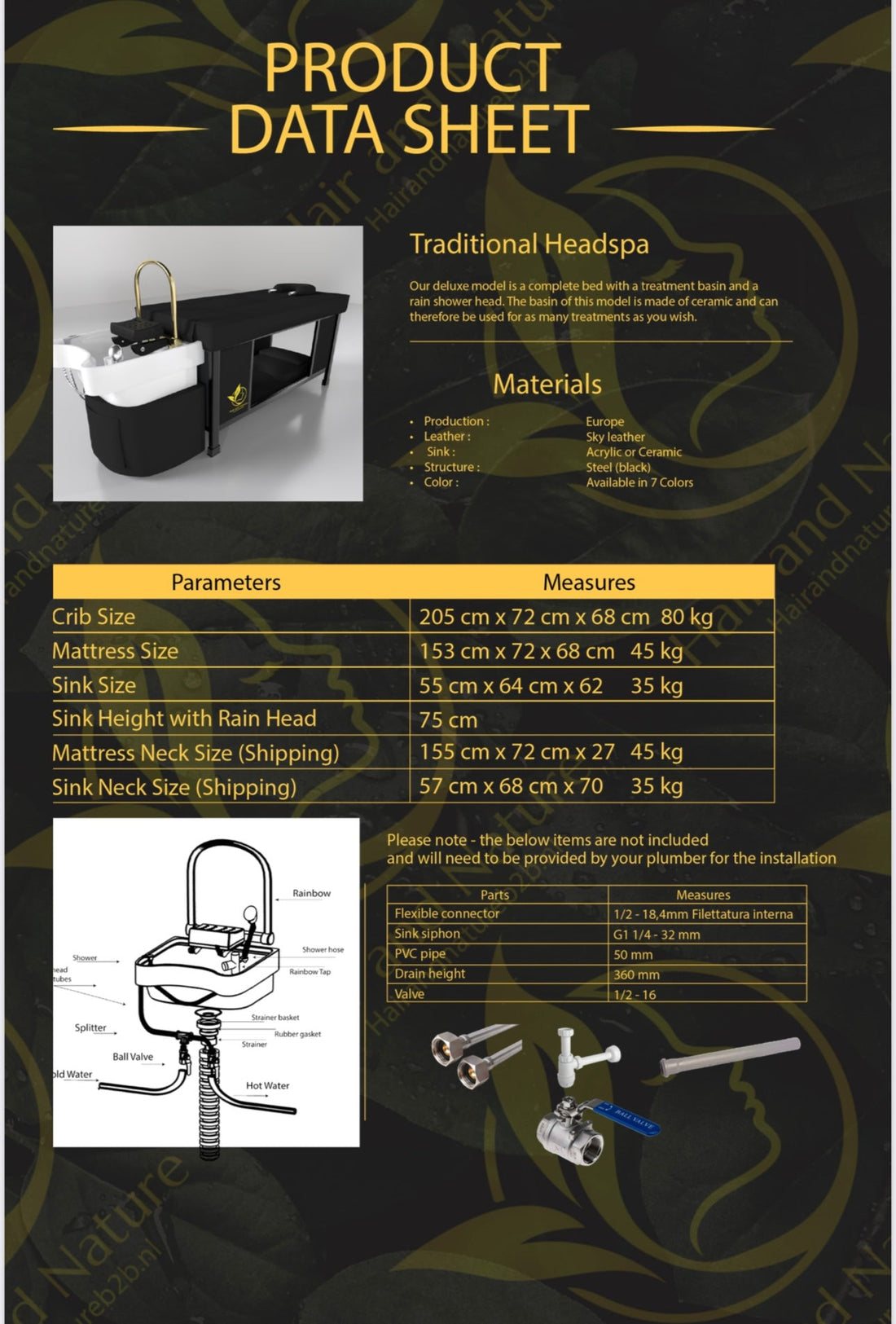 Japanese Headspa installation sheet