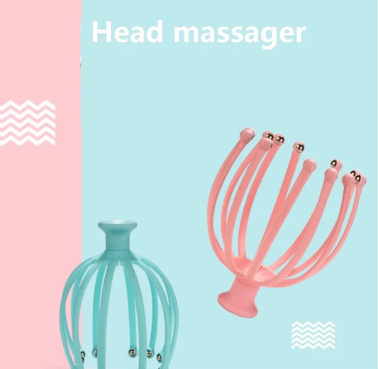 Hoofdmassage Tool – Kunststof Met Roestvrijstalen Tips-Hairandnatureb2b
