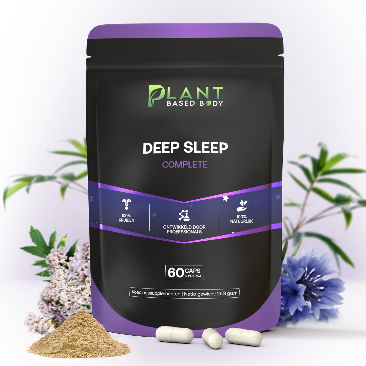 Deep Sleep – Natural sleeping pills for a good night's sleep and against stress – 60 capsules
