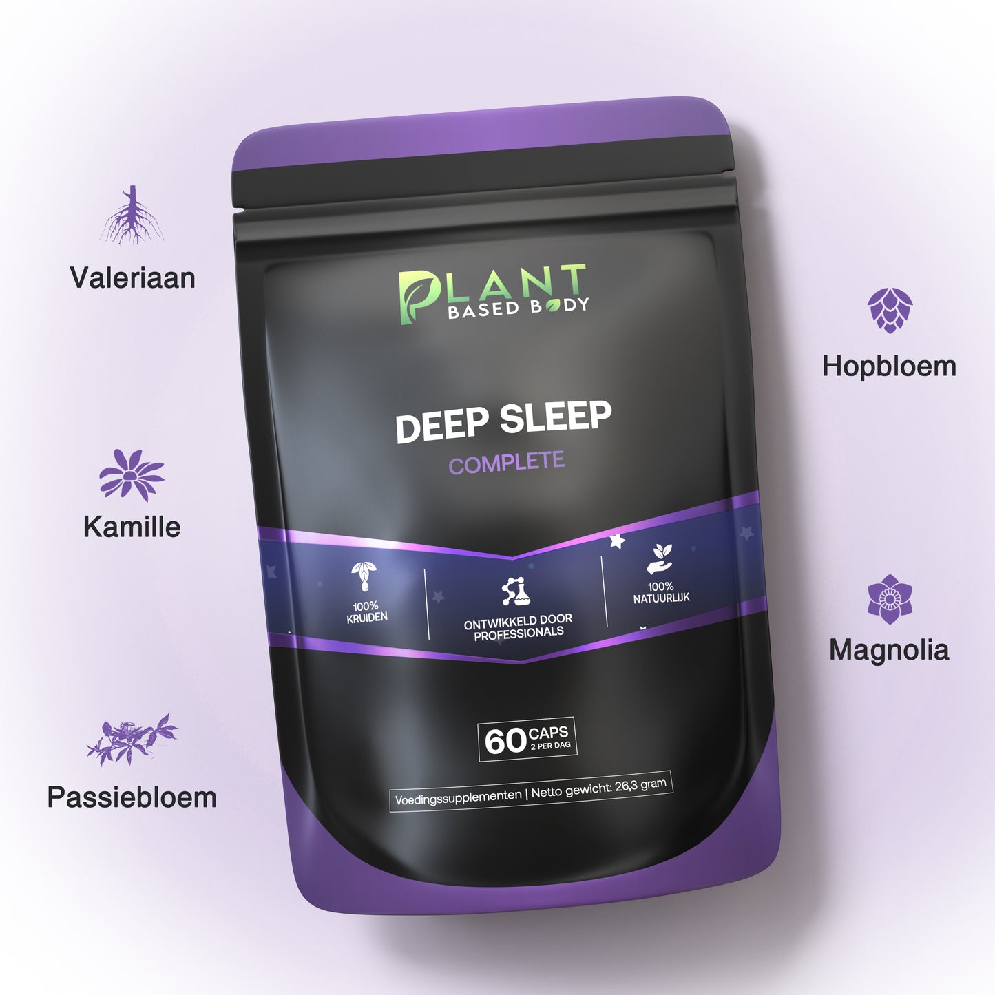 Deep Sleep – Natural sleeping pills for a good night's sleep and against stress – 60 capsules